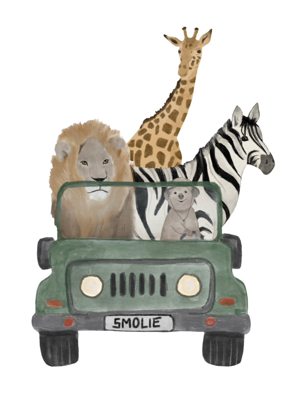 Bügelbild Smolie auf Safari