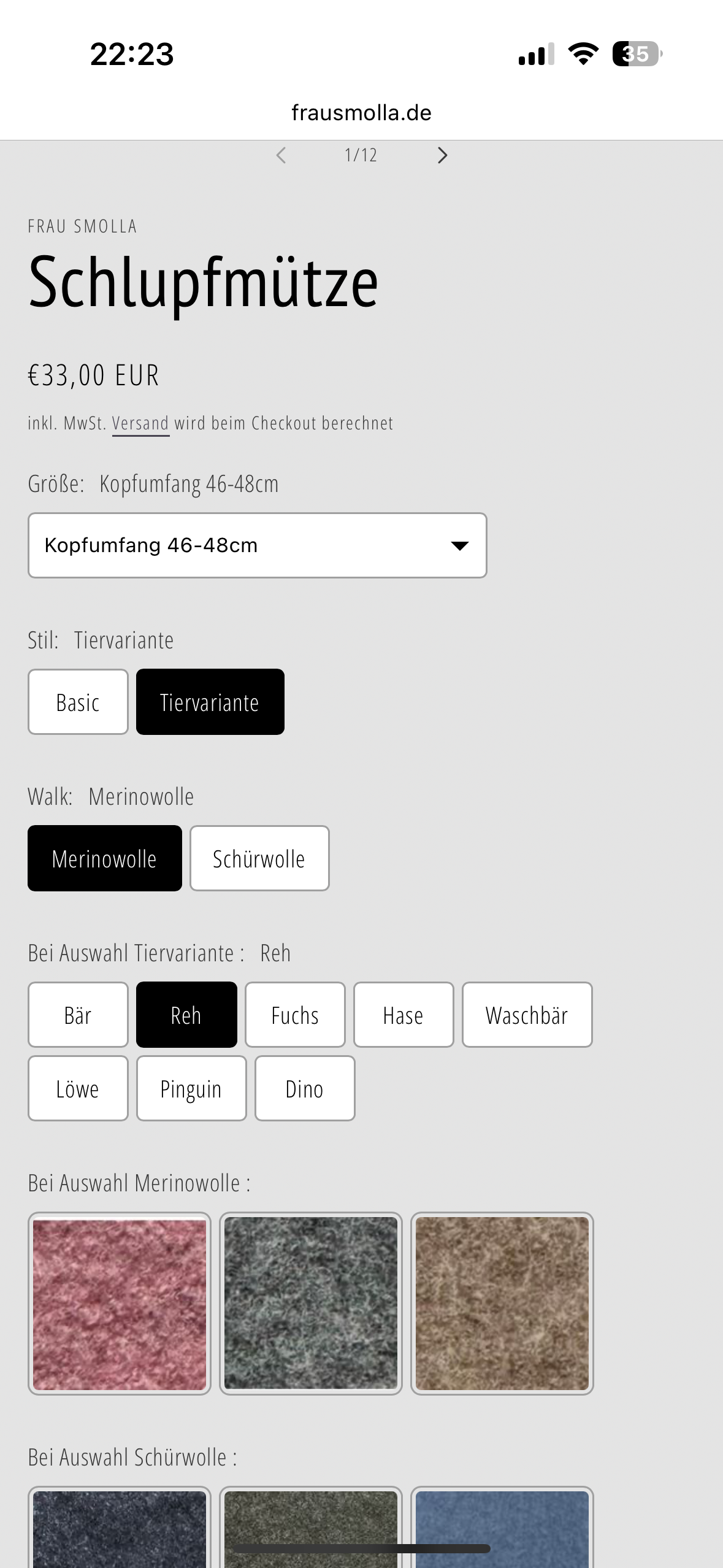 IB: Walkoverall Reh + schlupfmütze Reh